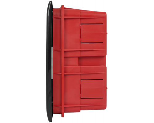 Корпус пластиковый на  8 модулей e.plbox.pro.w.08b.black встроенный, черный с непрозрачными дверями  IP40