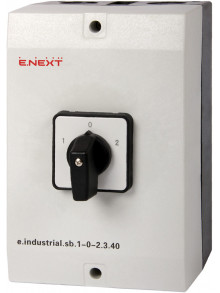 Пакетный переключатель в корпусе e.industrial.sb.1-0-2.3.40, 3р, 40А (1-0-2)