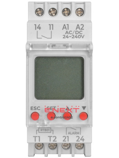 Реле контроля температуры программируемое  e.control.h02, 16A, АС/DC 24-240, -25…+130 °С