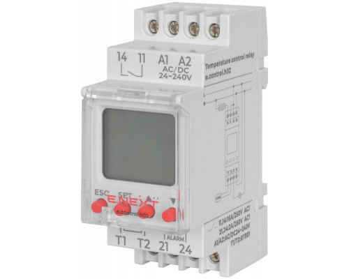 Реле контроля температуры программируемое  e.control.h02, 16A, АС/DC 24-240, -25…+130 °С