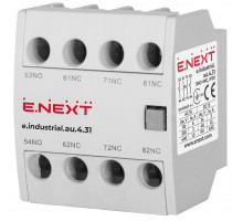 Контакт дополнительный e.industrial.au.4.31, 3no+1nc