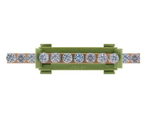 Шина нулевая e.bs.stand.1.12  12 отв. ЗЕЛЕНАЯ