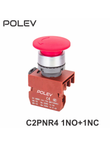 C2PNR4 1NO+1NC,Кнопка с фиксацией