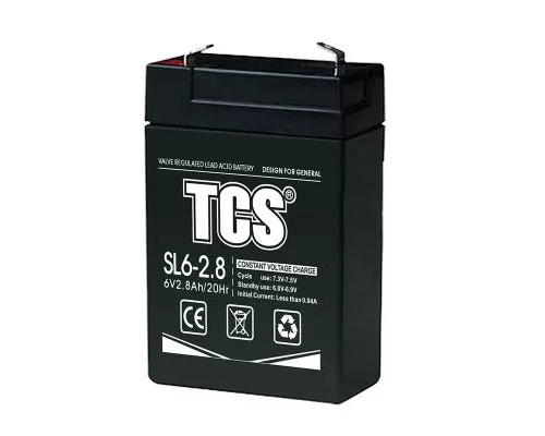 Battery TCS SL6V2,8Ah VRLA AGM