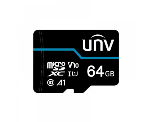 Карта памяти MicroSD Uniview TF-64G-T-L-IN Blue, 64Gb, (R/W:80/20MB/s)