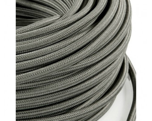 Fir textil rotund retro vintage 2×0,75 gri graphite Italia