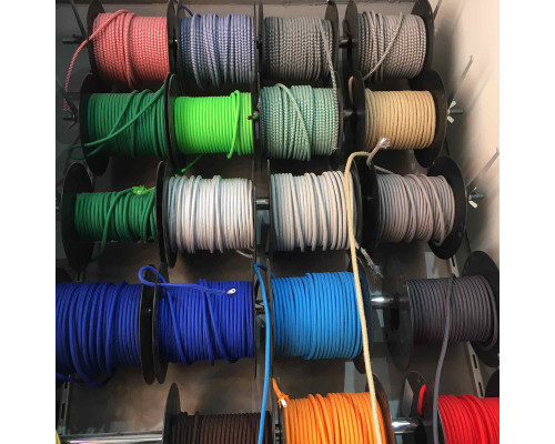 Fir textil retro vintage rotund 2×0,75 orange deschis Italia