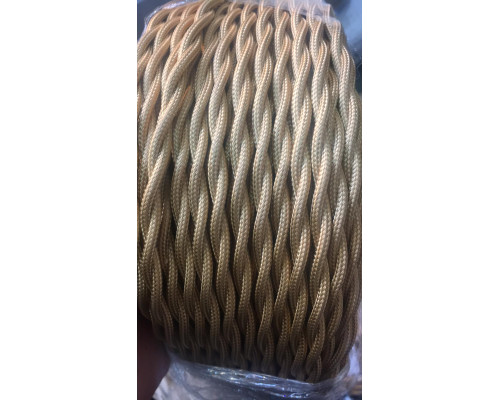 Cablu înpletit antic 2×0,75mm rayon noce Italia