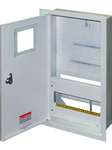 Шкаф e.mbox.stand.w.f3.12.z.e металлический, под 3-ф. электронный счетчик, 12 мод., встраивается, с замком
