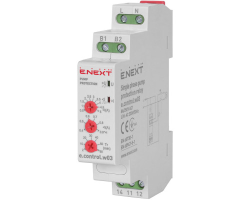 Реле контроля погружного насоса однофазное e.control.w03