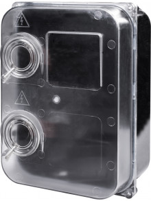 Шкаф пластиковый e.mbox.stand.plastic.n.f3.прозрачный, под трехфазный счетчик, навесной, с комплектом метизов