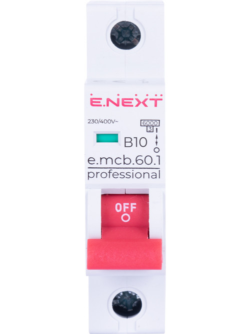 Модульный автоматический выключатель e.mcb.pro.60.1.B 10 new, 1р, 10А, В, 6кА, new