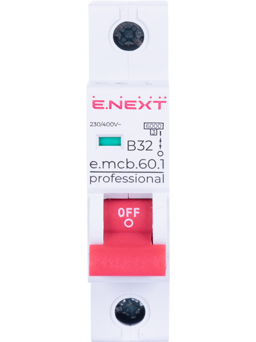 Модульный автоматический выключатель e.mcb.pro.60.1.B 32 new, 1р, 32А, В, 6кА, new