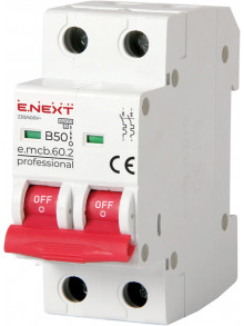 Модульный автоматический выключатель e.mcb.pro.60.2.B 50 new, 2р, 50А, В, 6кА, new