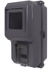 Шкаф пластиковый e.mbox.stand.plastic.n.f1 под однофазный счетчик, навесной, с комплектом метизов