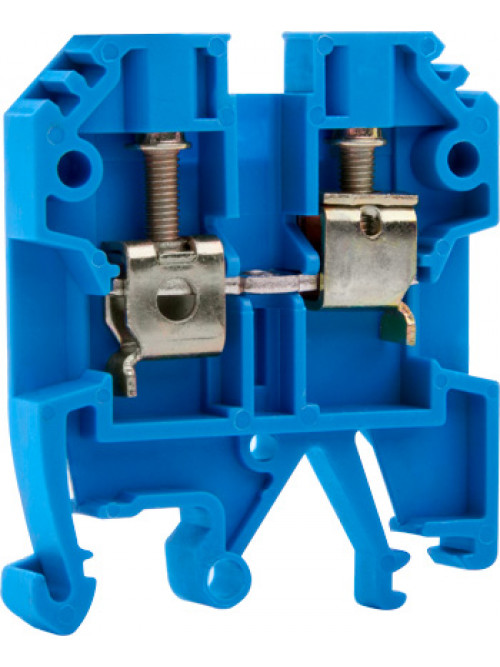Клеммная колодка наборная на DIN -рейку e.tc.din.pro.4.blue,синяя без крышки