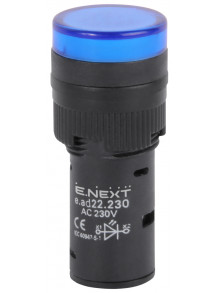 Светодиодный индикатор e.ad22.230.blue Ø22мм 230В АС синий