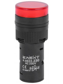 Светодиодный индикатор e.ad22.230.red Ø22мм 230В АС красный