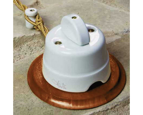 ÎNTRERUPATOR CAP SACARA CERAMICA CAFENIU DESCHIS 10AX 250V ITALIA