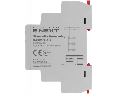 Реле времени звезда-треугольник e.control.t18