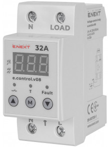 Реле контроля напряжения 32А e.control.v08, с индикацией