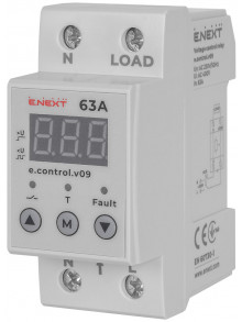 Реле контроля напряжения 63А e.control.v09,  с индикацией