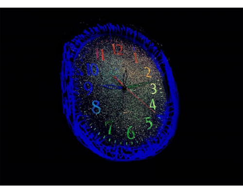Vopsea fluorescentă invizibilă Noxton cu strălucire alb-albastru sub lumină ultravioletă