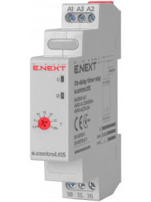 Реле задержки времени на включение 0,3-30 сек e.control.t15