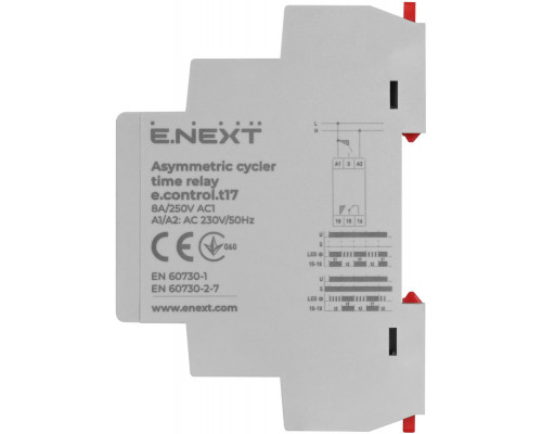 Реле времени ассиметрического повторения цикла e.control.t17