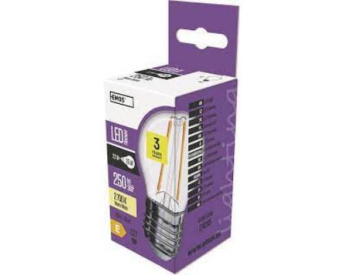 СВЕТОДИОДНАЯ ЛАМПА НА НИТИ A45 E27 2,2 Вт 2700K 250LM EMOS