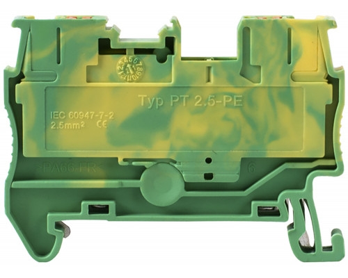 Наборная клеммная колодка заземления на DIN -рейку e.tc.z.din.spring.2,5