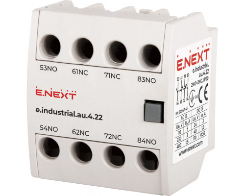 Контакт дополнительный e.industrial.au.4.22, 2no+2nc