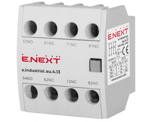 Контакт дополнительный e.industrial.au.4.13, 1no+3nc
