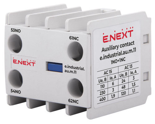 Контакт дополнительный e.industrial.au.m.11, 1nc+1no