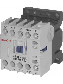 Контактор e.industrial.ukc.9M.220, 9А, 220В,no, малогабаритный