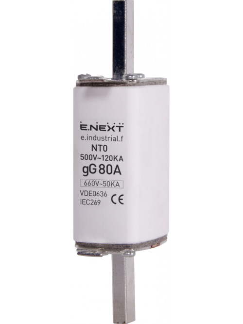 Предохранитель e.industrial.f.NT0.80, габарит 0, 80А