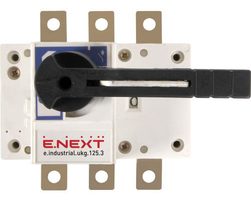 Выключатель-разъеденитель нагрузки с фронтальной рукояткой e.industrial.ukg.125.3, 3р, 125А