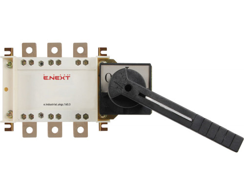 Выключатель-разъеденитель нагрузки с боковой рукояткой e.industrial.ukgz.160.3, 3р, 160А