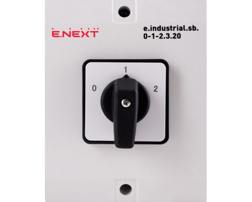 Пакетный переключатель e.industrial.sb.0-1-2.3.20, 3р, 20А (0-1-2)