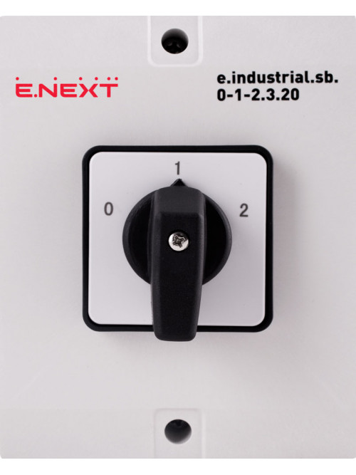 Пакетный переключатель e.industrial.sb.0-1-2.3.20, 3р, 20А (0-1-2)