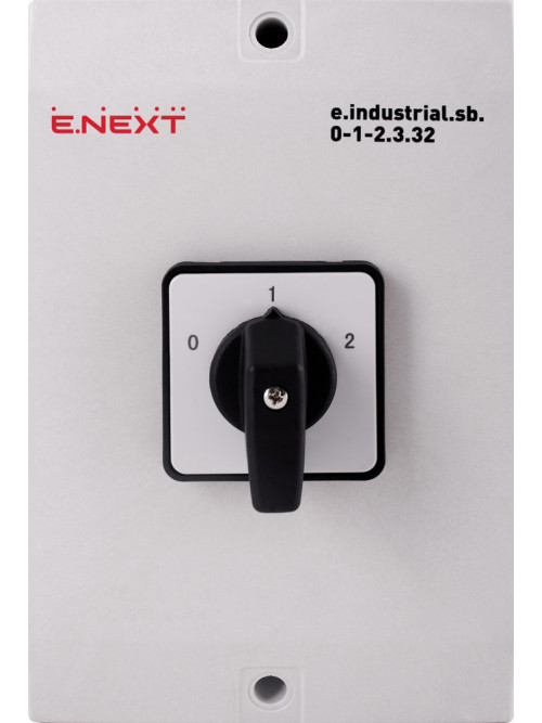 Пакетный переключатель e.industrial.sb.0-1-2.3.32, 3р, 32А (0-1-2)