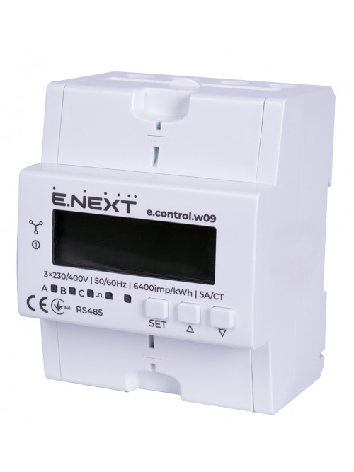 Счетчик трехфазный e.control.w09 5А/СТ электронный класс 1.0 (некомерц.) RS485