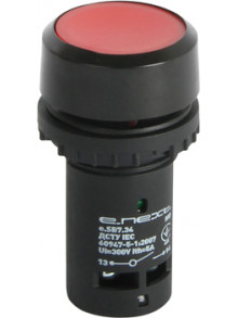 Кнопка e.SB7.34 красная с фиксацией NO+NC