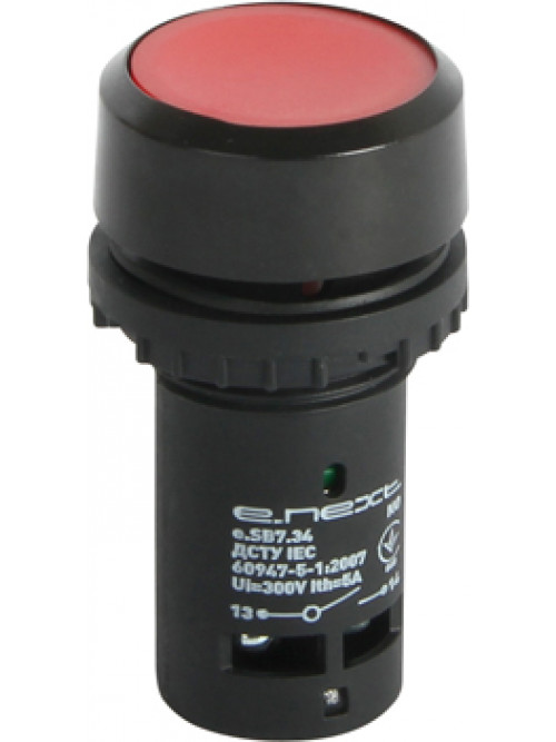 Кнопка e.SB7.34 красная с фиксацией NO+NC