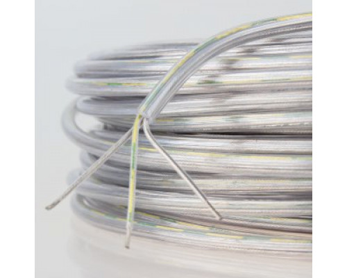 Кабель круглый прозрачный 2×0,75мм винтажный глянец