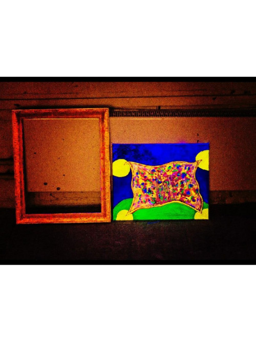 Флуоресцентная краска для внутренних работ Фиолетовая с фиолетовым свечением под ультрафиолетом