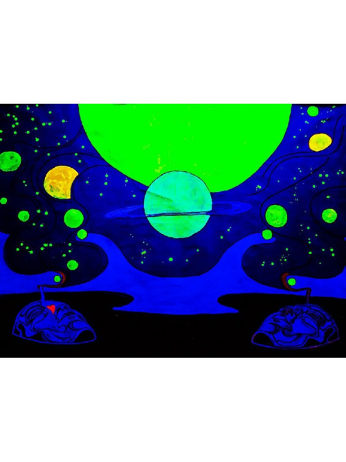 Флуоресцентная краска Noxton для интерьера ECO Темно-синяя с темно-синим свечением под ультрафиолетом
