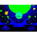 Vopsea fluorescentă pentru suveniruri Mov cu strălucire mov sub lumină ultravioletă