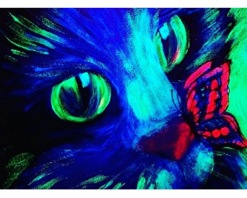 Vopsea fluorescentă pentru plastic Roz închis cu strălucire roz închis la lumină UV