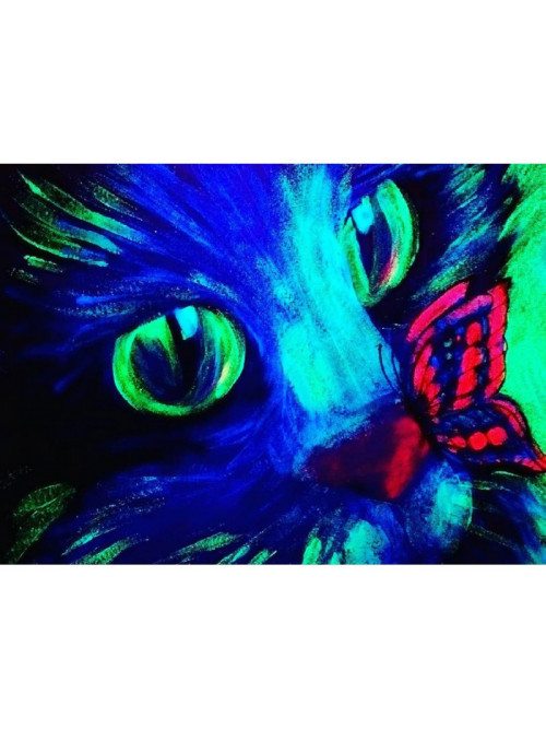 Флуоресцентная краска Нокстон для стекла Silks Screen Светло -фиолетовая с фиолетово - розовым свечением под ультрафиолетом